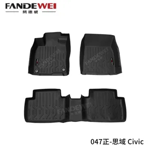 Use for HONDA CIVIC Odorles 3D Auto Carpet Car Floor Mat Luxury Carpet Easy to Clean Anti-slip Makers Custom All Weather Zero Formaldehyde Waterproof thumbnail-1