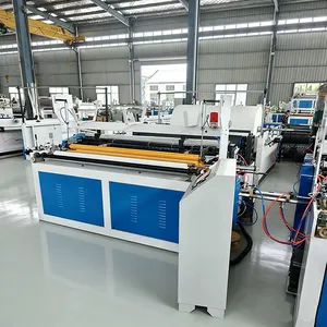 Full Automatic Toilet Paper Making Machine High Speed Tissue Rewinding Production Line for Factory PLC Control thumbnail-2