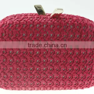 Crocheted Straw Clutch Bags Weave/woven thumbnail-1