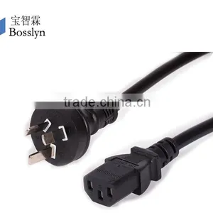 3 Flat Pins Australia/New Zealand Plug to C13 Female Connector thumbnail-2