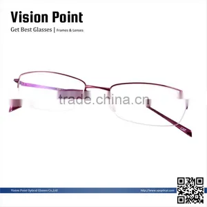 Top Quality Half Titanium Designer Eyewear Frames Wholesale for Women thumbnail-1