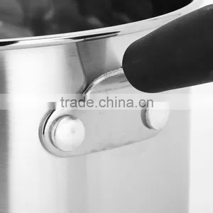 Capsuled Bottom Cookware Aluminium Cooking Pots Stainless Steel Stock Pots for Cooking thumbnail-5