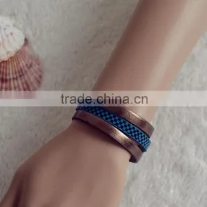 Mosaic and Dots Style PU Leather Bracelet thumbnail-4