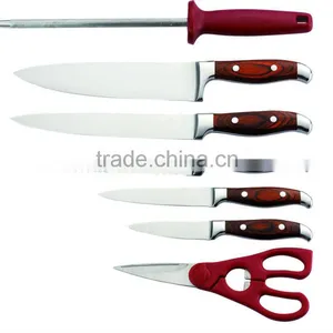 WOOD+430 S/S HANDLE 6PCS KITCHEN KNIFE SET thumbnail-2
