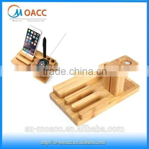 Newest Multifunction Wood Stand for Apple Watch,for Apple Watch Wood Charging Stand thumbnail-1