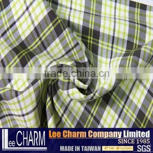 Cotton Feel White Tartan Plaid Stripe Cotton Fabric thumbnail-6