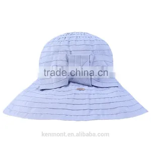 2015 China Wholesale Latest Girl Rolled Brim Sun Shade Straw Hat thumbnail-6