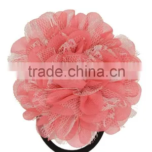 Organza Lace Flower Elastic/Hair Ties thumbnail-6