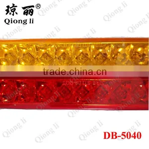 24V DC Factory Amber 23 Pieces Super Bright LEDs PC Lens Led Light Bars for Trucks thumbnail-4