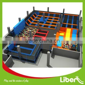 Popular Newest Games Large Indoor Amusement Games Foam Pit Basketball and Climbing Wall Trampoline Park thumbnail-2