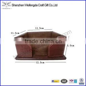 Dark Brown Good Quality Handmade Flannelette Inside Custom Leather Paper Holder thumbnail-1