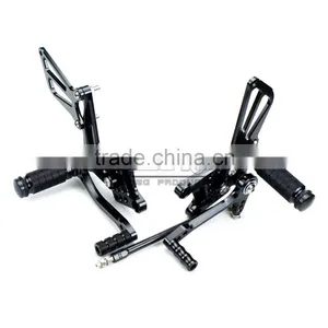 ARS-K1 Top Quality CNC Alloy Aluminium Adjustable Motorcycle Foot Rests for Suzuki GSX-R750/600 thumbnail-2