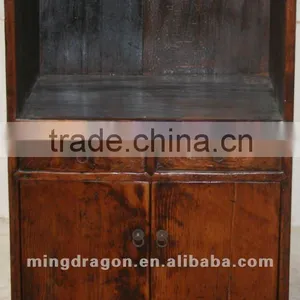 Chinese Antique Furniture Pine Wood Three Drawer Two Door Cabinet thumbnail-1