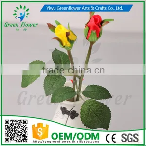 Greenflower 2016 Wholesale Handscrafts Real Touch Latex PU China Artificial Flowers Mini Rose for Wedding Decoration Occation thumbnail-6