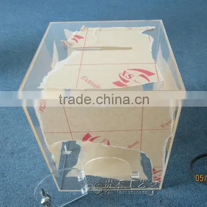 Hot Sale Acrylic Fund Raising Box,transparent Donation Box thumbnail-3