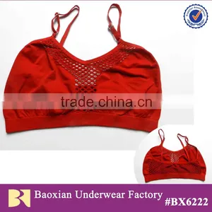 Fishnet Seamless Bra Top With Spaghete Strap thumbnail-1