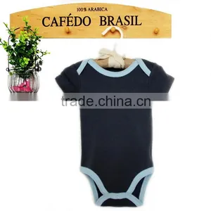 Cotton Cute Baby Boy Apparel Black Plain Baby Bodysuit Apparel thumbnail-1