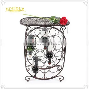 Promotional Novelty Bar Home Furniture Round Metal Wine Rack /stackable Metal Wine Rack thumbnail-4