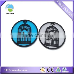 Birdcage Soft PVC Rubber Out-of-shape Mixed Pack Tea Drink Coaster thumbnail-1