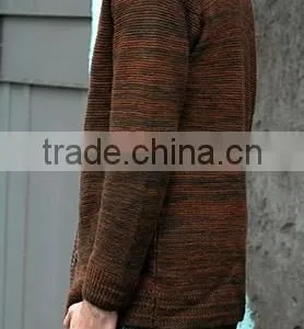 2015 Winter Lapels Cultivate One's Morality Men Sweater Knit Cardigan for Custom Wholesale Sweaters thumbnail-3