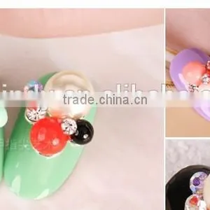 2015 New 4mm Candy Color Resin Beads Nail Flat Back Rhinestones Beautiful Acrylic Resin Stone for Nails 3d Nail Art Decoration thumbnail-4