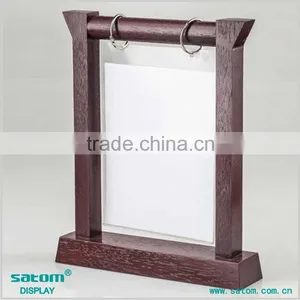 Beech, Birch, Pine, Oak, Willow Wooden Table Tent With A4 Leaflet Holder Quality Choice thumbnail-2
