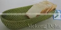 Woven Full Rattan Bread Basket Oval Green thumbnail-1