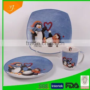 Stoneware Dinner Set With Animal Logo thumbnail-1