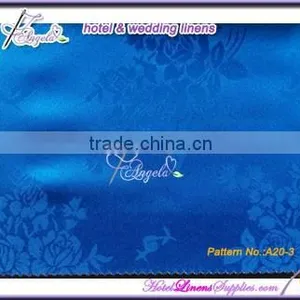 Square 90" * 90" Poly Jacquard Tablecloths With Floral Pattern for Table Decorations in Wedding Events thumbnail-2