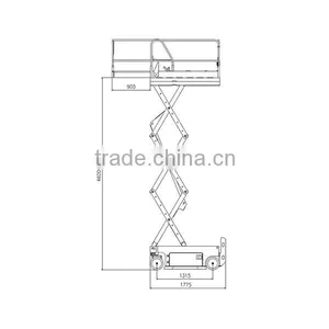 4m Lifting Height Mini Scissor Lift for Sale thumbnail-3