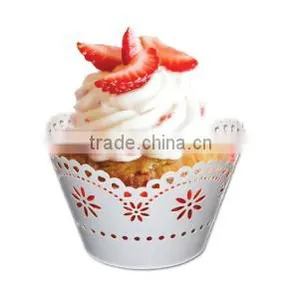 Red Wedding Party Decors Cupcake Decoration Laser Cut Cupcake Wrapper thumbnail-6