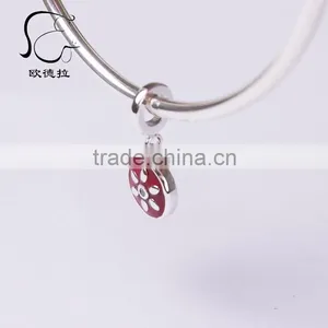 2014 New Enamel Crystal Silver Charms Bracelet Wholesale thumbnail-2