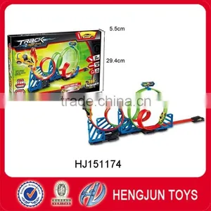 2016 Hot Wheels Stunt Track Challenge Plastic Racing Car Pullback Orbit Car Toy thumbnail-4