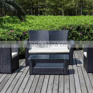 Outsunny 4-Piece Outdoor Rattan Wicker Furniture Set thumbnail-1