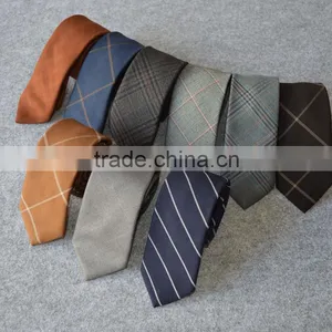 Checked 100% Plain Cotton Ties Business Wedding Party Ties thumbnail-1