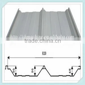820 Joint-Hidden Trapezoidal Coloured Metal Roofing Sheet Molding Machine thumbnail-3
