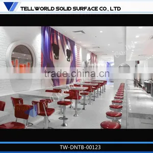 6 Person Seats TOP QUALITY High Gloss White Modern Dining Table Set thumbnail-6
