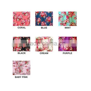 Cheap Rayon Cotton Floral Flower Spa Bath Robe thumbnail-4