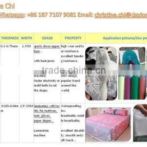 Low Breathable TPU Film for Lamination With Fabric/mattress/towel/car Cushion/tent thumbnail-3