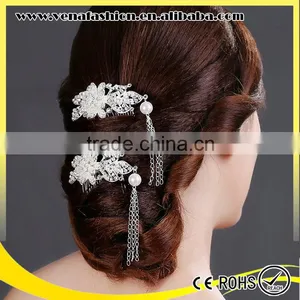 Tassels Wedding Cheap Personalized Hair Comb Holder thumbnail-1