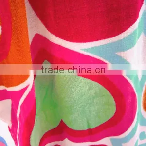 Full Screen Printed Heart Design Girl Beach Towel Blanket thumbnail-6