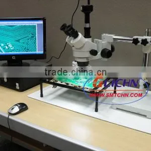 Trinocular Video Microscope Single Bar Boom Stand/Circuit Board Video Inspection Microscope SX4TS thumbnail-1