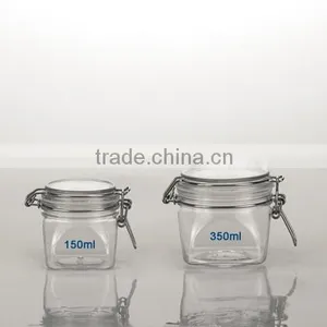 Most Popular 350ml Cosmetic Plastic PET Kilner Jar, Facial Mask Jar Bath Salt Jar thumbnail-2