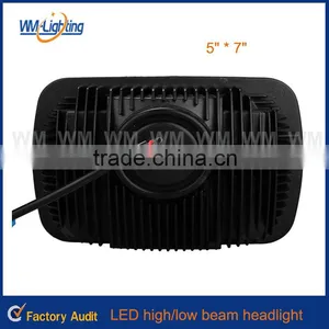 5" x 7" LED Headlight 60w 2000lm Rectangle Headlight for Jeep thumbnail-6
