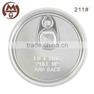 Canned Food Packaging 65mm 211# Full Open Aluminum Can Easy Open Lid thumbnail-1