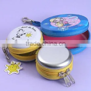 Round Tin Box With Zipper thumbnail-1