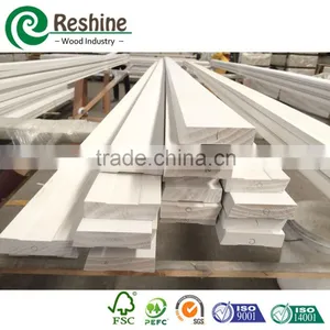 White Primed S4S Bevelled Spalyed Wood Moulding thumbnail-1
