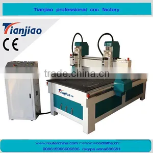 Hot Sale ! China Jinan CNC Wood Router 1325 Independent Two Spindle thumbnail-1