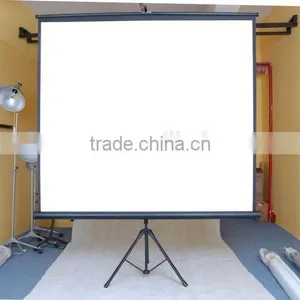 TA S84 (84"x84")Matt White Portable Tripod Projector Screen Front Projection Screen Black and White Screen thumbnail-1