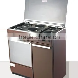 2014 Glass Cover And S/S Top 4 Burner and 2 Hot Plate Free Standing Oven Zhongshan Factory OEM Service(Model No: KZ720C) thumbnail-1